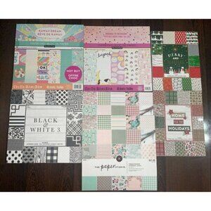 The Paper Studio & Recollections 12x12" 11.5x8" Cardstock Paper Lot of 5 Packs